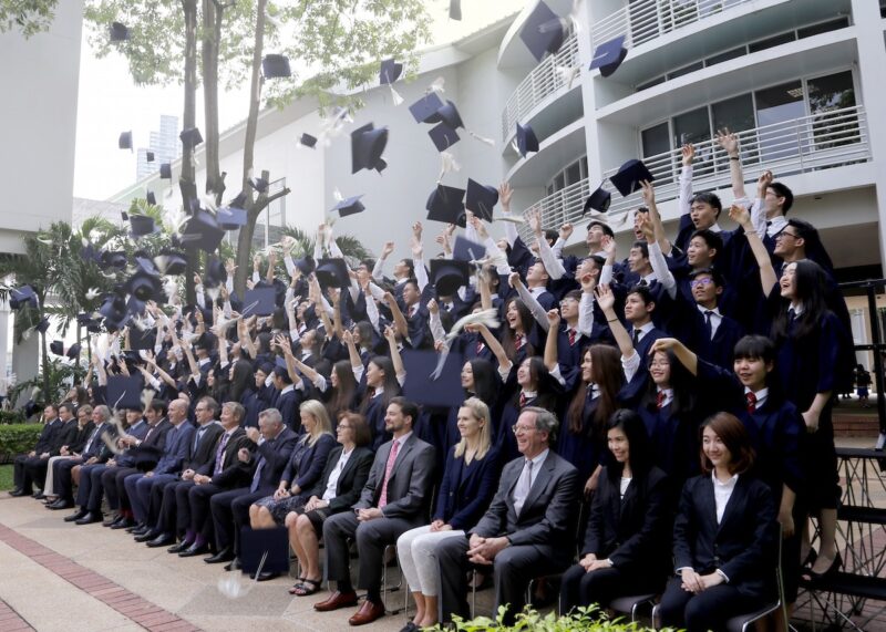 Students graduating at Shrewsbury