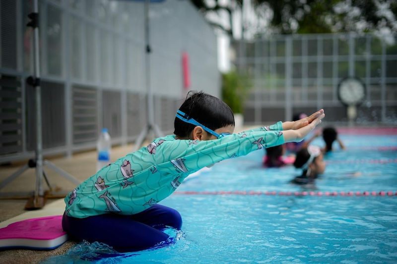 Kids swimming at BEST Bangkok Swim Academy
