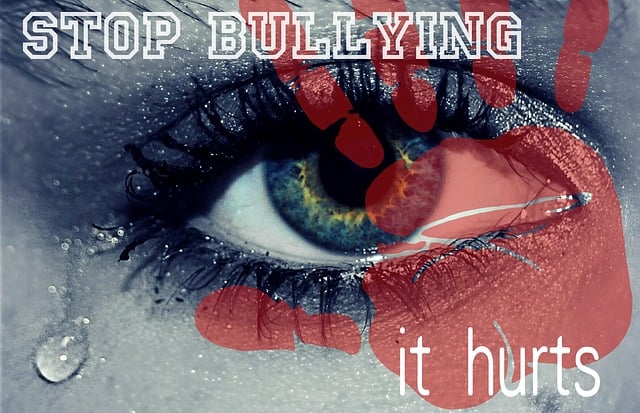 Girls eye crying due to bullying