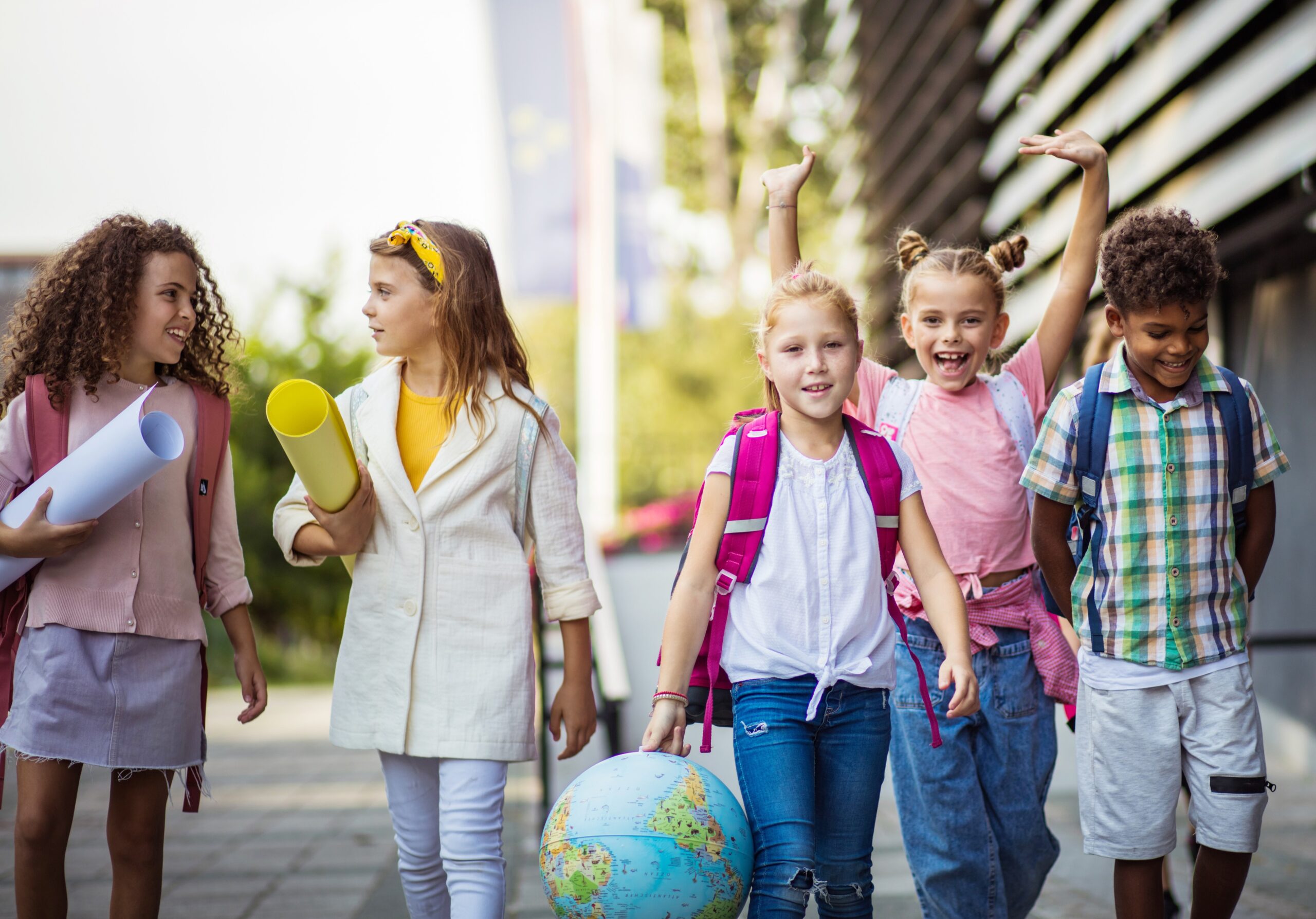 Group of school kids