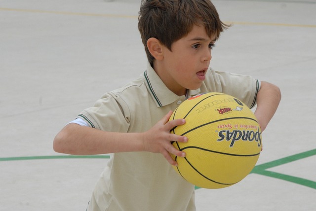 Boy throwing a ball