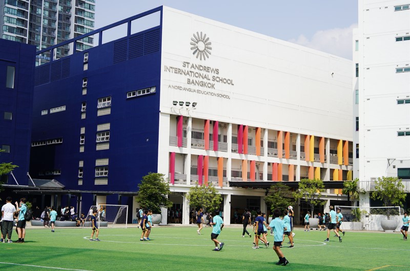 St Andrews Bangkok school building with logo