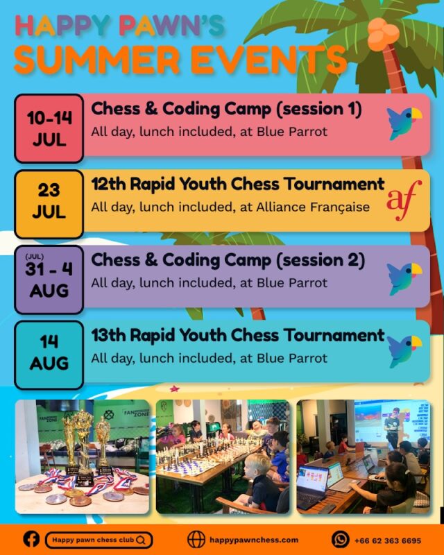 Happy Pawn Chess Club - Summer Events