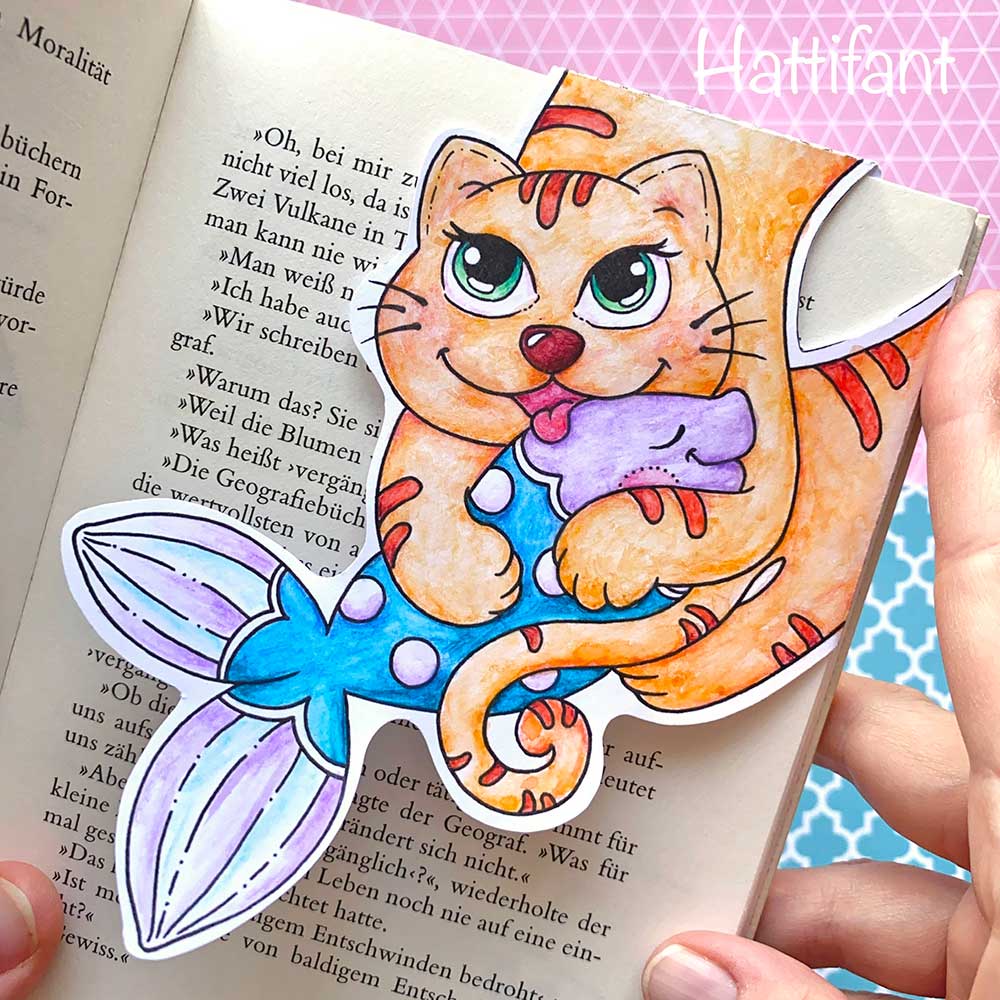Hattifant Kitty book mark