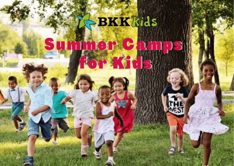 Summer camp cover of children running