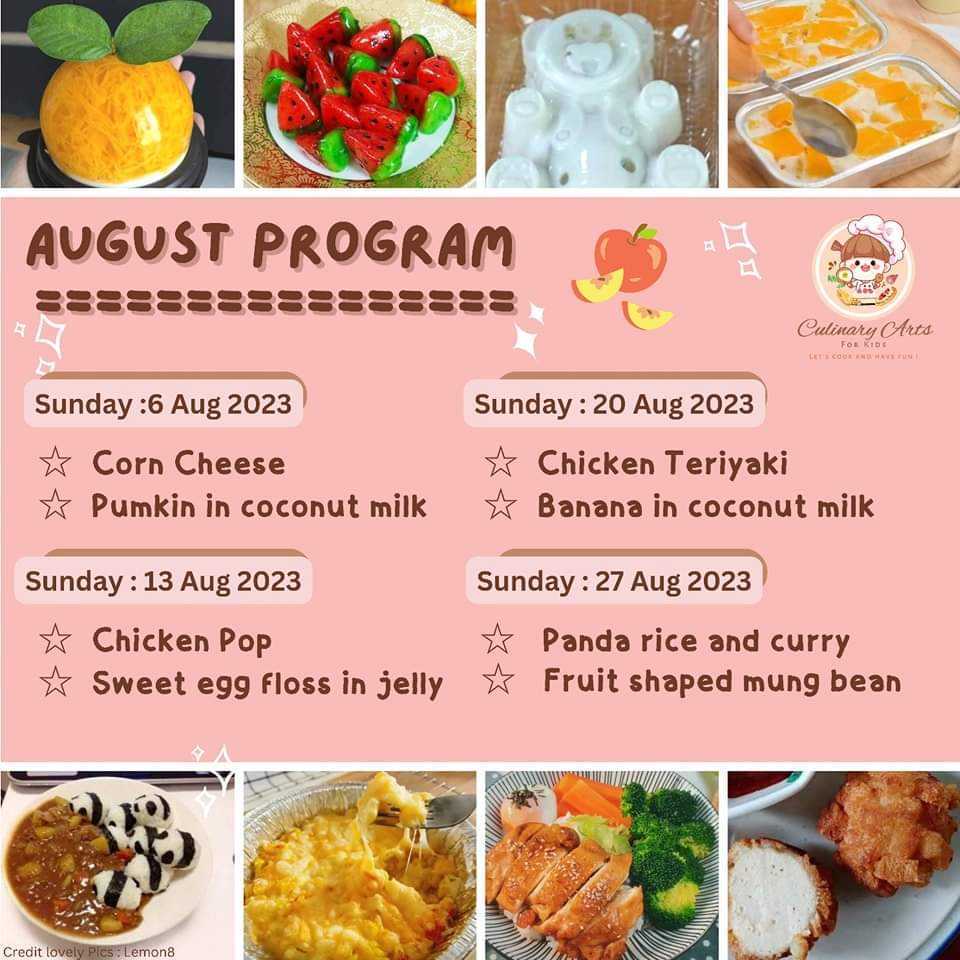 Culinary Arts for kids - August Program