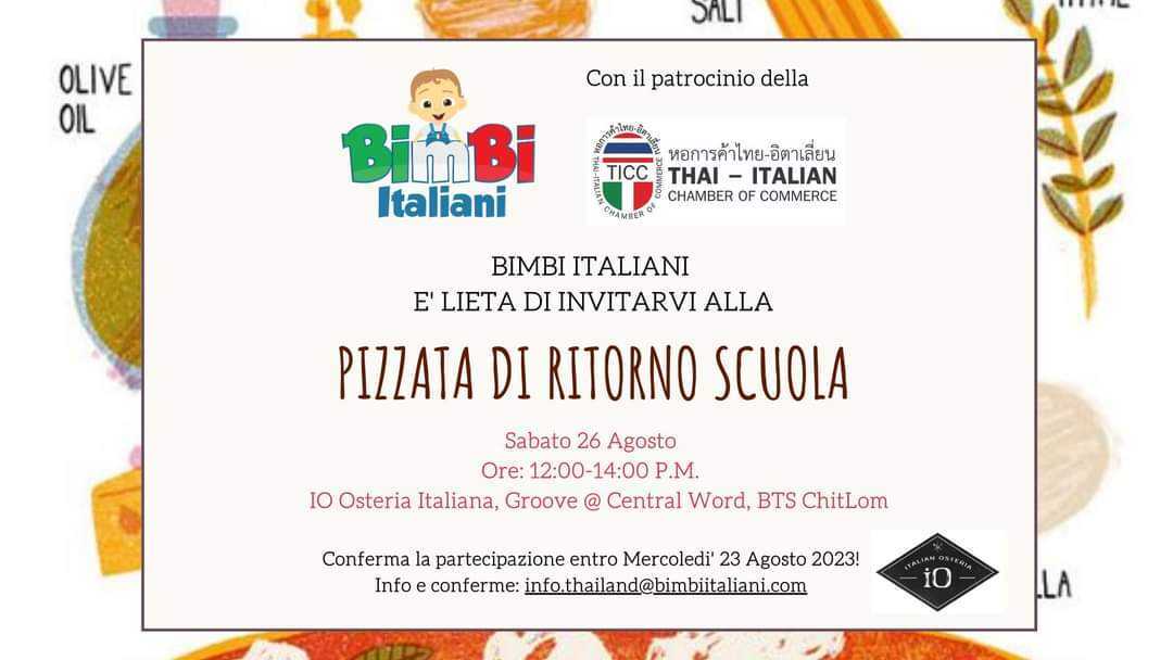 BimBi Italiani - Back To School Pizzata