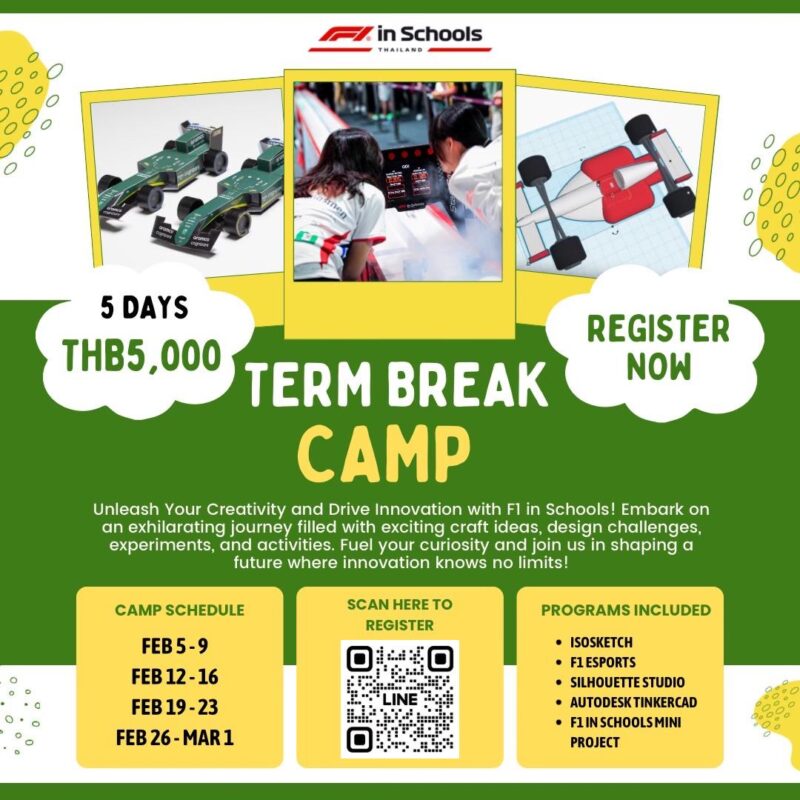 F1 in Schools Thailand – Term Break Camp