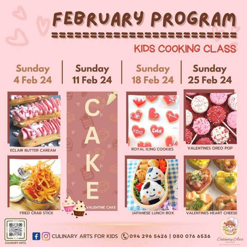 Culinary Arts for kids - February Program