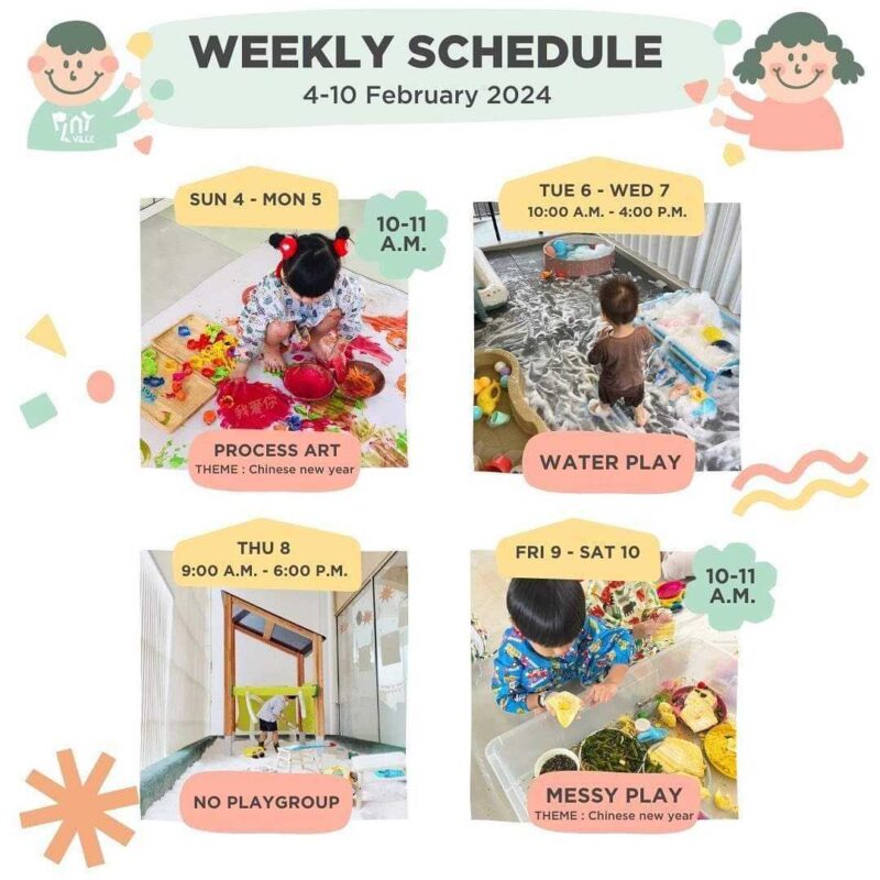 Playville - Monthly Schedule February 2024