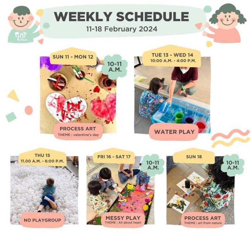 Playville - Monthly Schedule February 2024