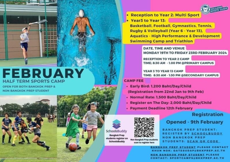 Bangkok Prep – February Half Term Sports Camp
