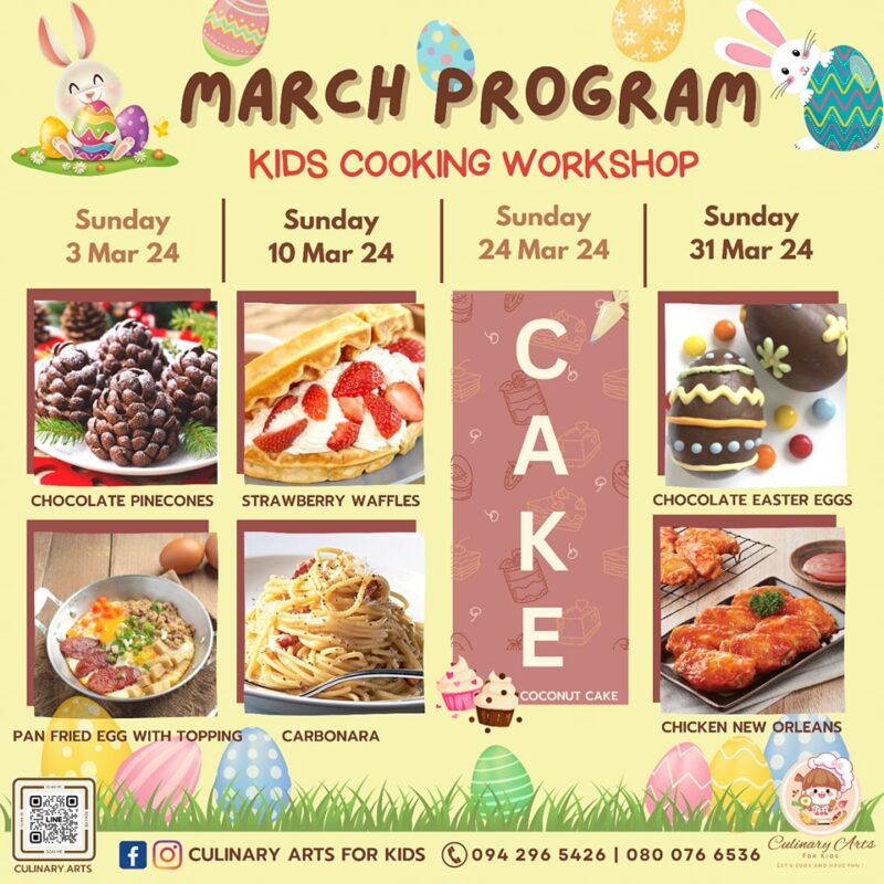 Culinary Arts for kids - March Program