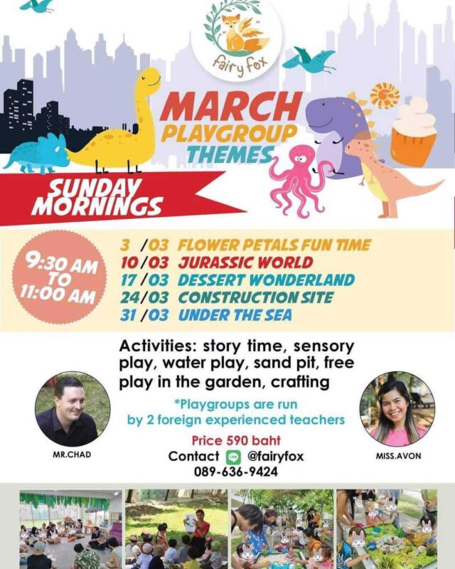 Fairy Fox Kids Cafe - March Playgroup Themes