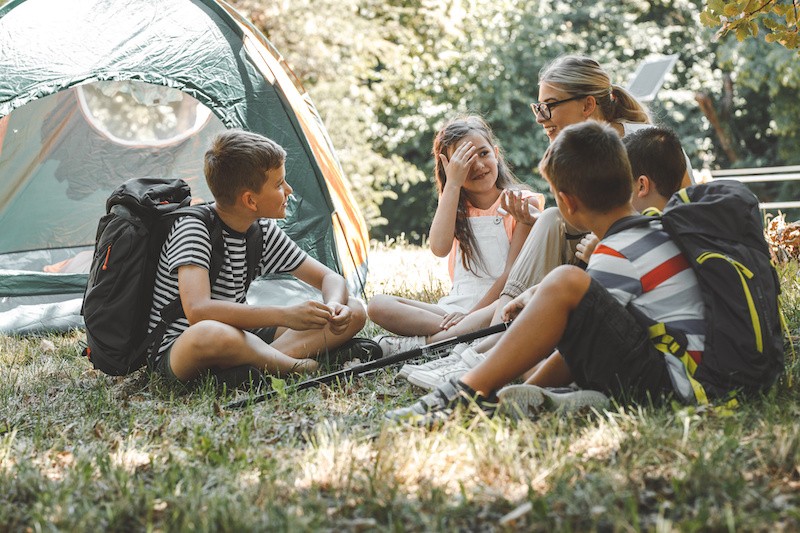 Group of kids at a camp