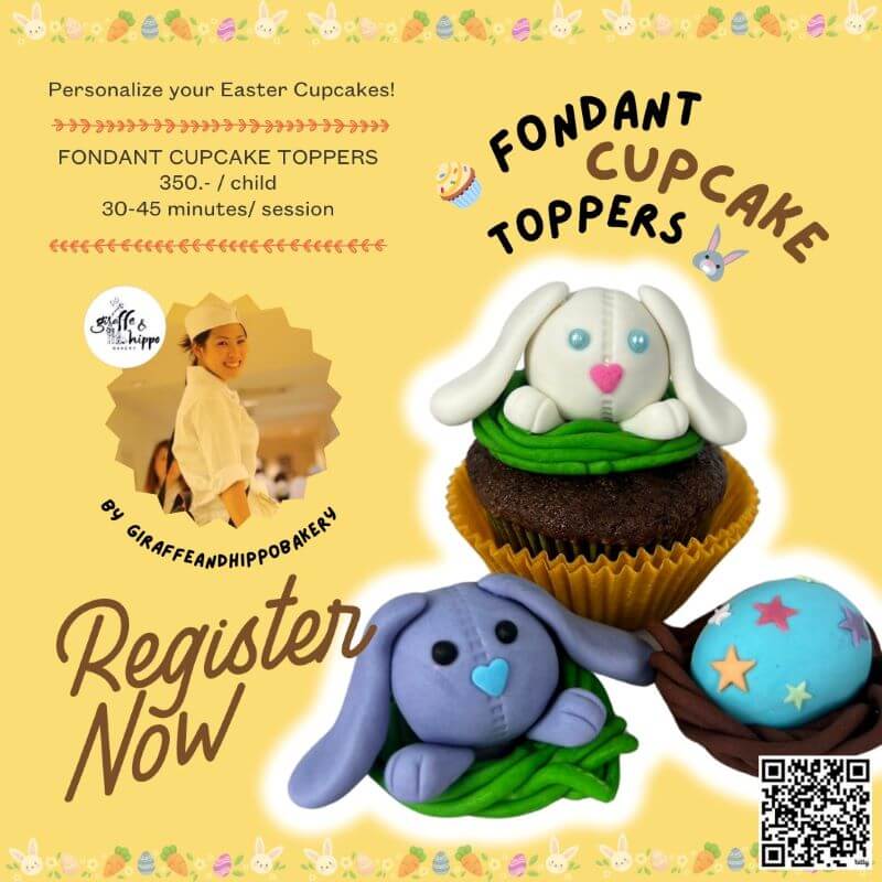 Giraffe and Hippo Bakery -Fondant Cupcake Toppers Workshop