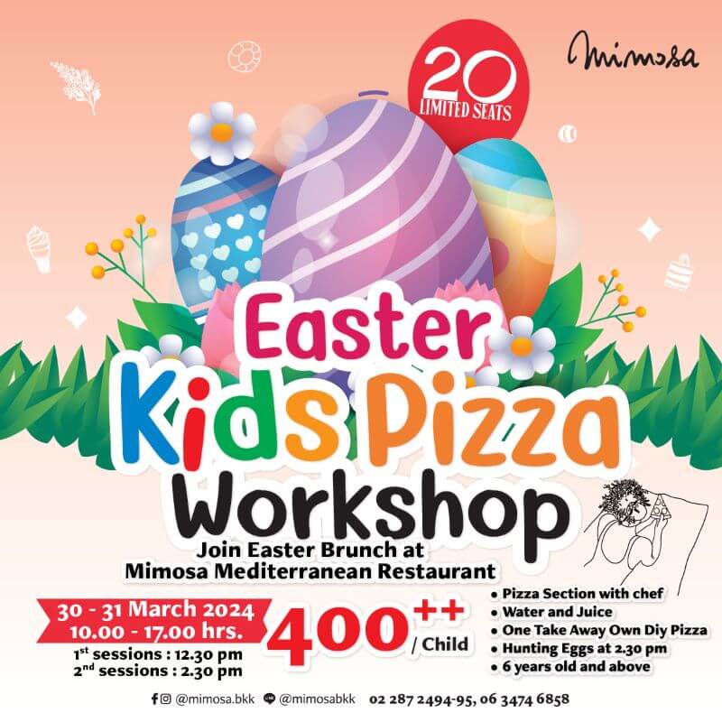Mimosa Mediterranean Restaurant Easter Kids Pizza Workshop