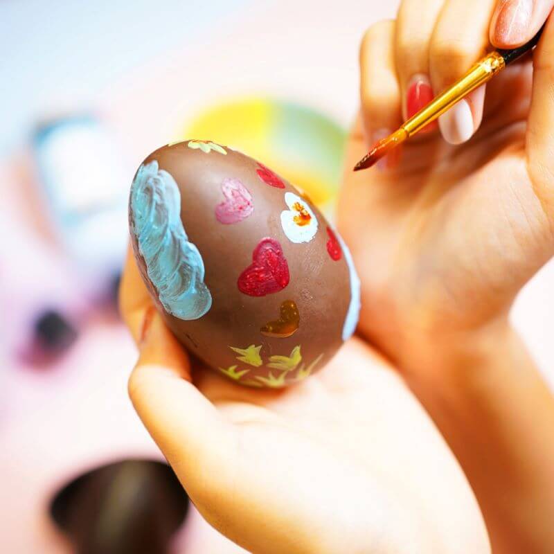 Painting Easter Egg Chocolate