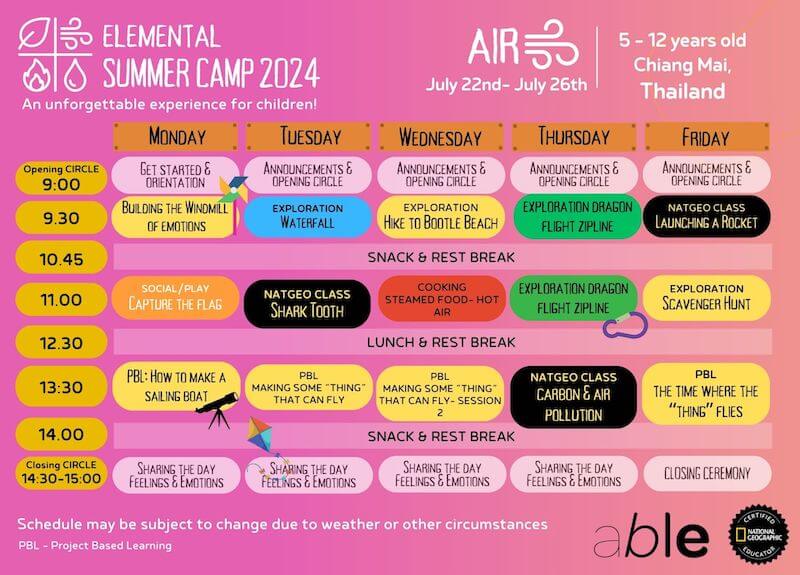 Able to Regenerate Co. LTD. – Elemental Camp at Chiangmai (22 – 26 July)