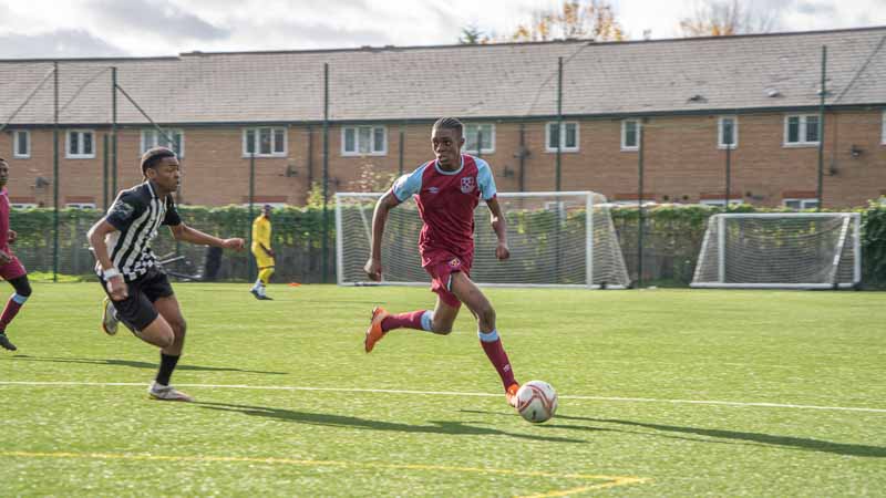 BASE Academy Team member playing football