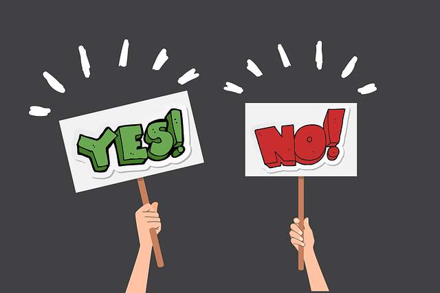 signs saying yes or no for conflict