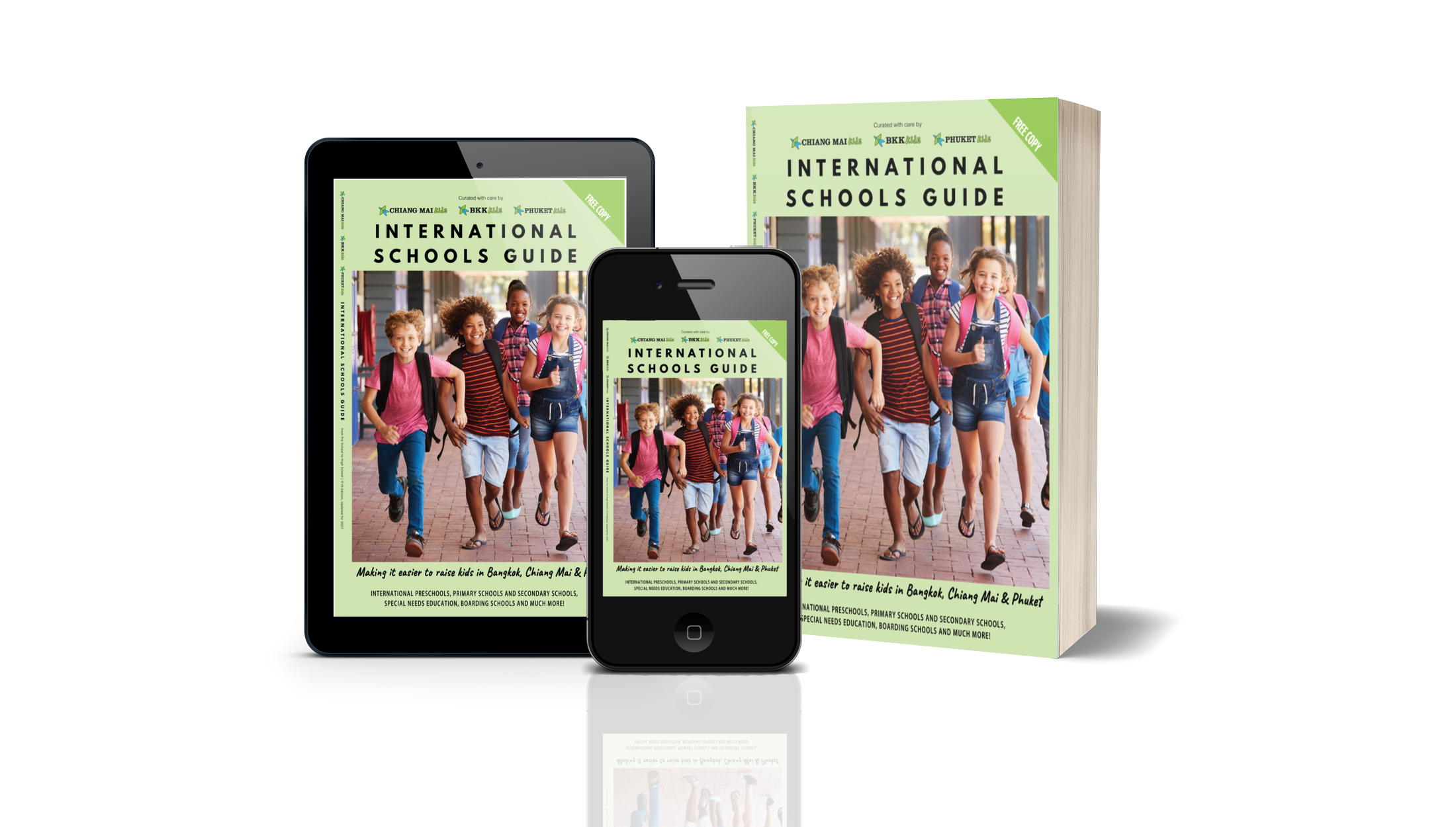 Mock up ISG with Book, Ipad and Phone