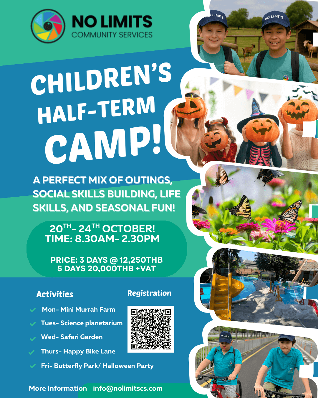 No Limits October Camp 2 : Children’s Half Term Camp