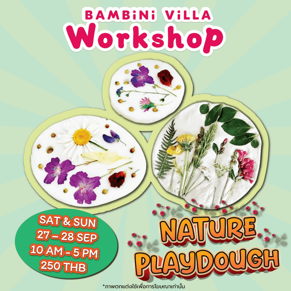 Bambini Villa Weekend Activities for Kids. Nature Playdough