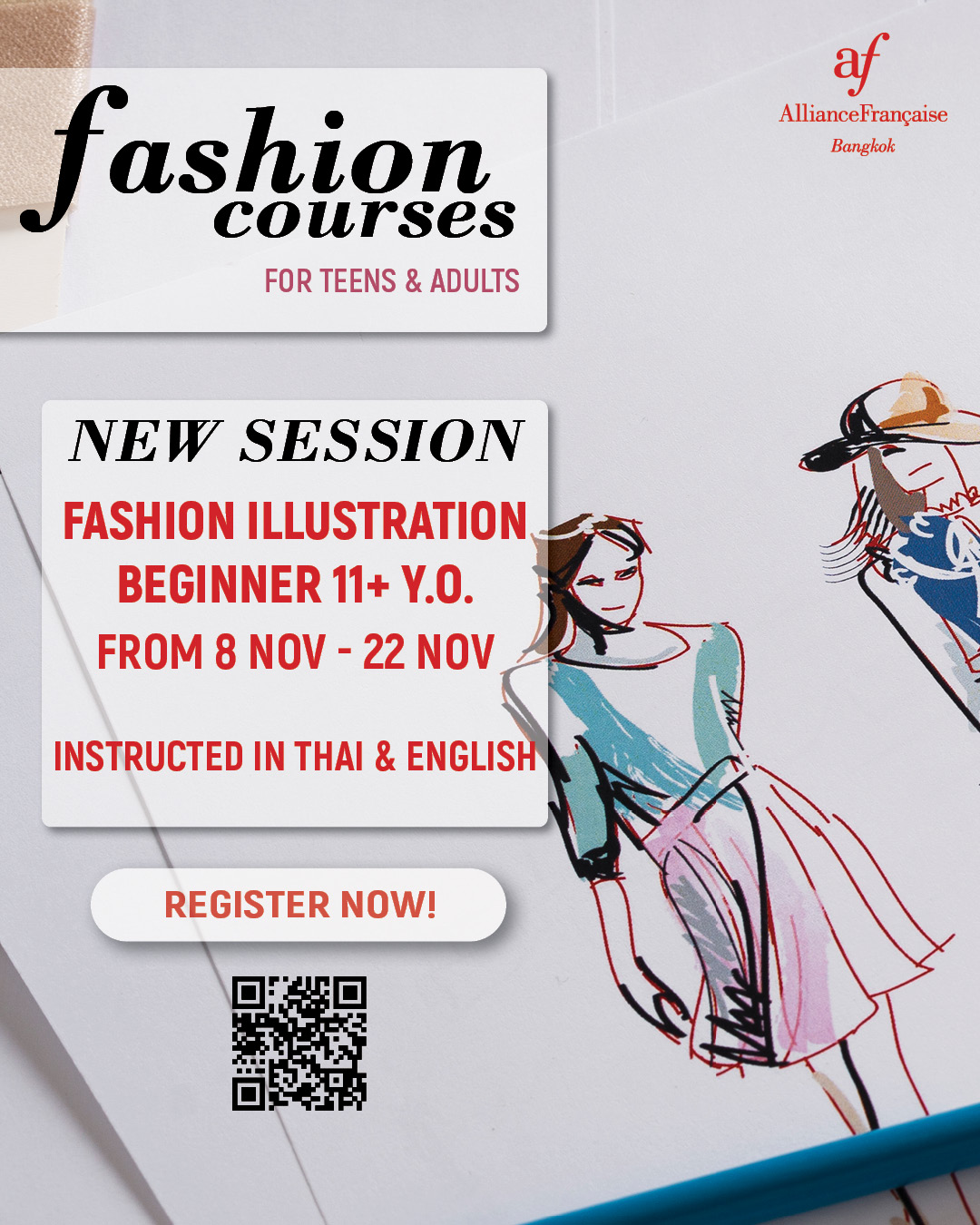  Alliance Française Bangkok Fashion Illustration Course