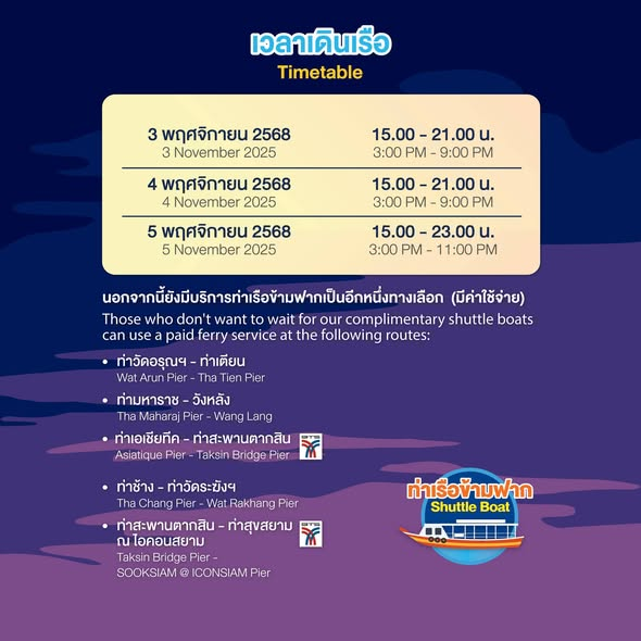 Bangkok River Festival Loy Krathong tradition