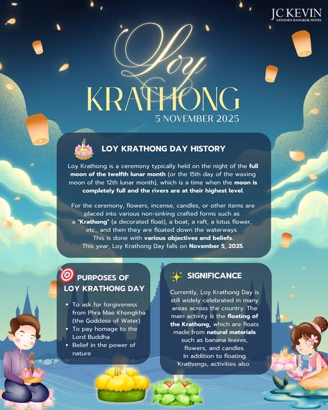 JC Kevin Sathorn Bangkok Loy Krathong Celebration