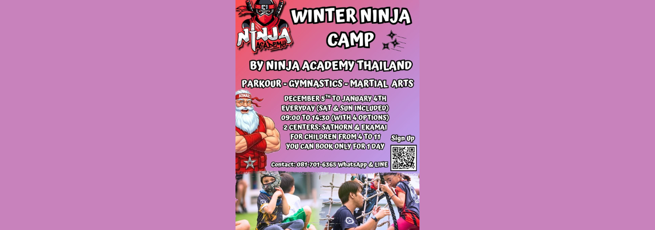 Ninja Academy Thailand Winter Ninja Camp