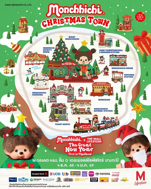 The Mall Lifestore Bangkapi Monchhichi Christmas Town