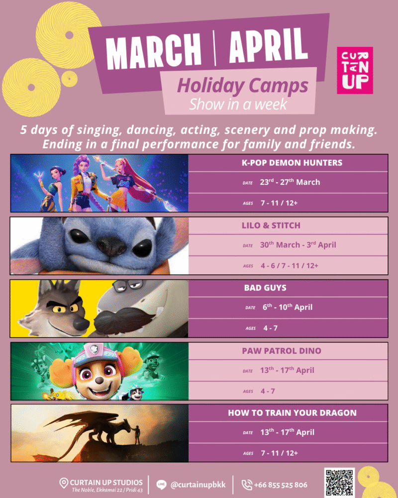 Curtain Up's March April Holiday Camps
