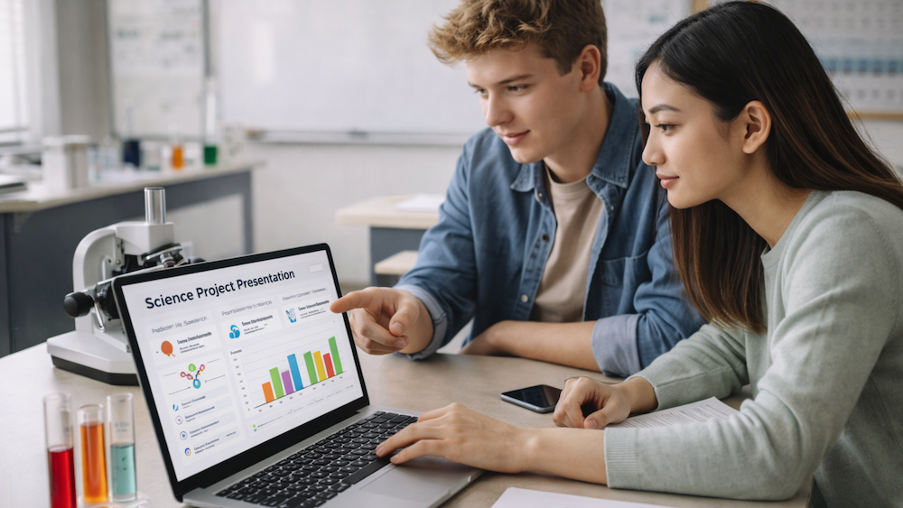 Science project, Students presentation, Student teamwork image