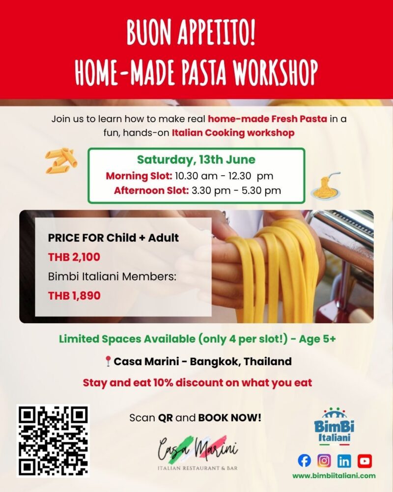 BimBi Italiani Buon Appetito! Home-Made Pasta Workshop