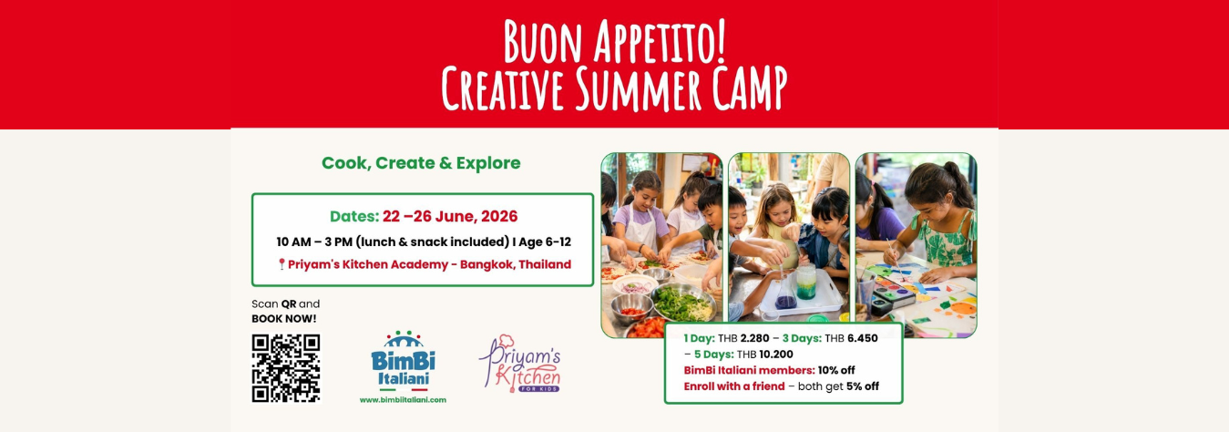 BimBi Italiani Buon Appetito! Creative Summer Camp 2026
