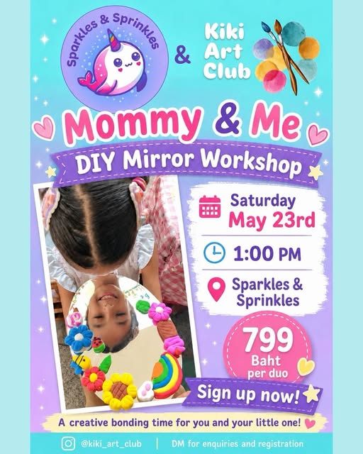 Sparkles & Sprinkles Mommy & Me DIY Mirror Workshop