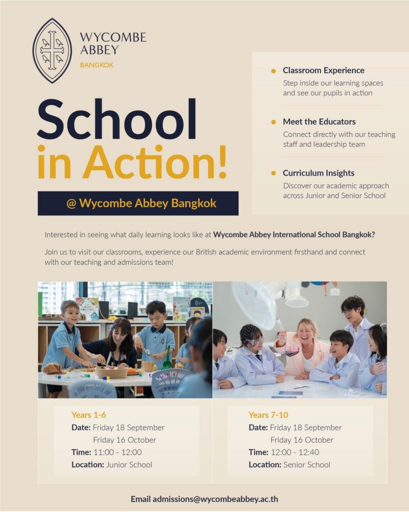 Wycombe Abbey Bangkok Open Classroom Visit