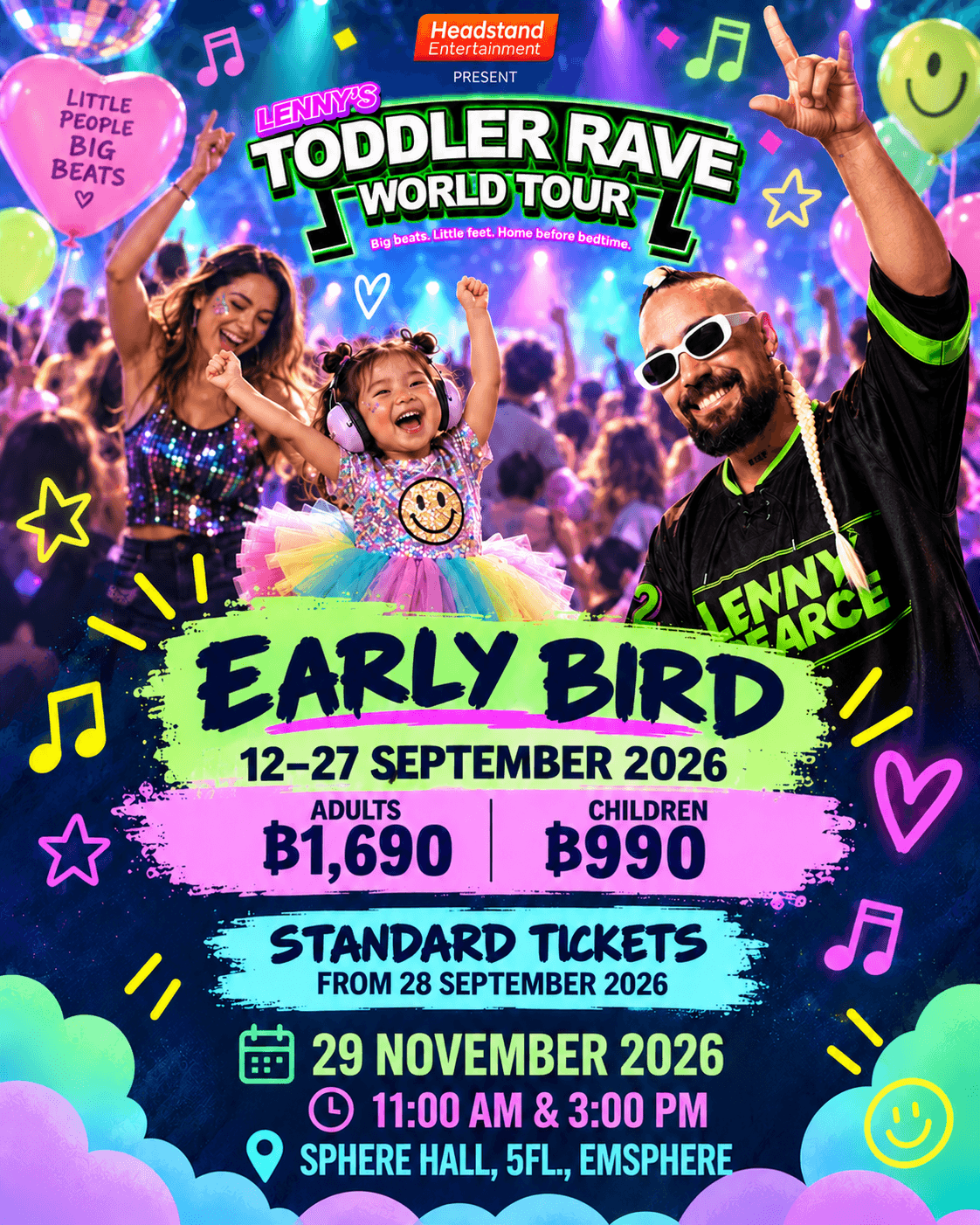Lenny Pearce’s Toddler Rave Early Bird