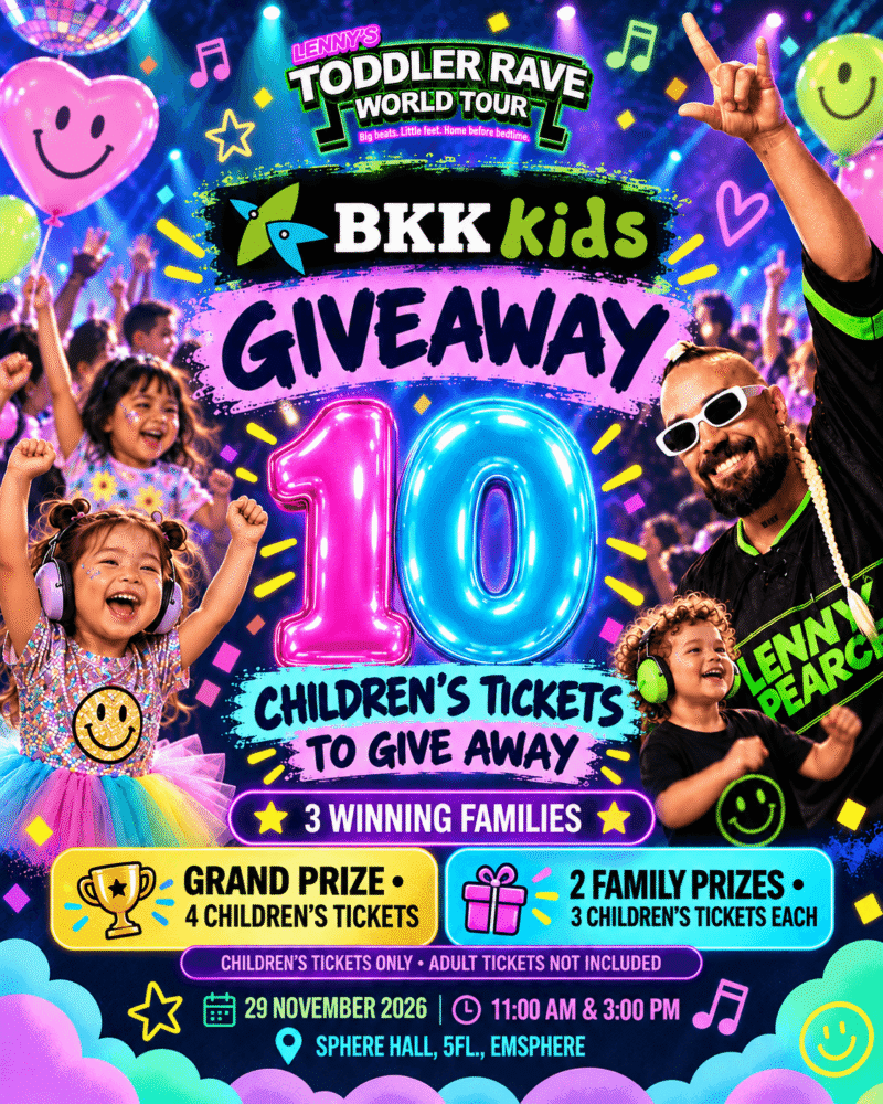Win 10 Children’s Tickets to Lenny Pearce’s Toddler Rave Bangkok 2026!