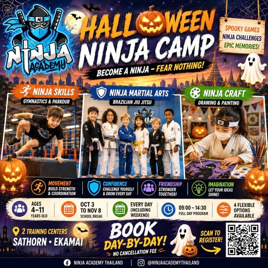 Ninja Academy Thailand Halloween Ninja Camp