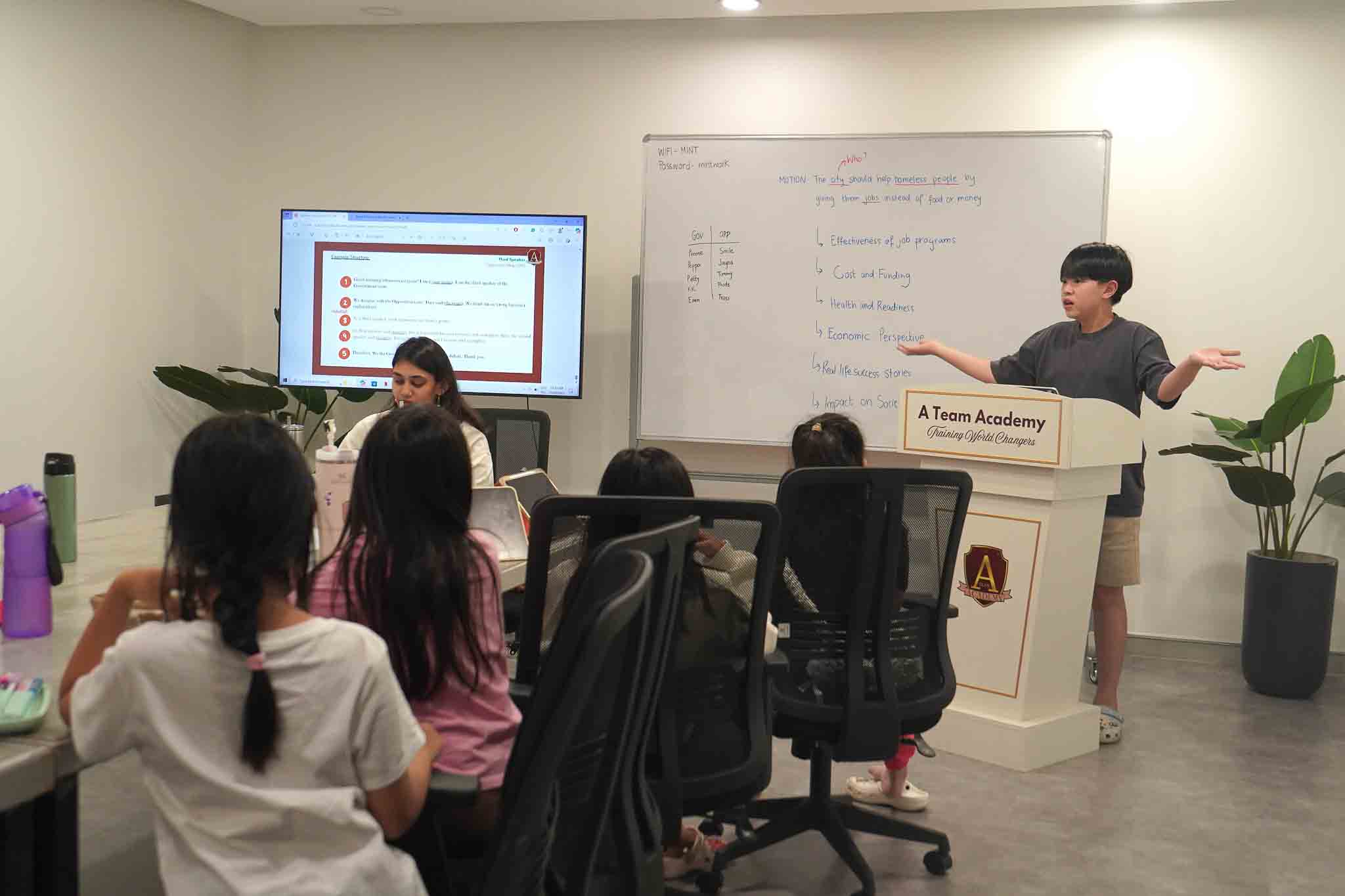 A Team - Student doing public speaking